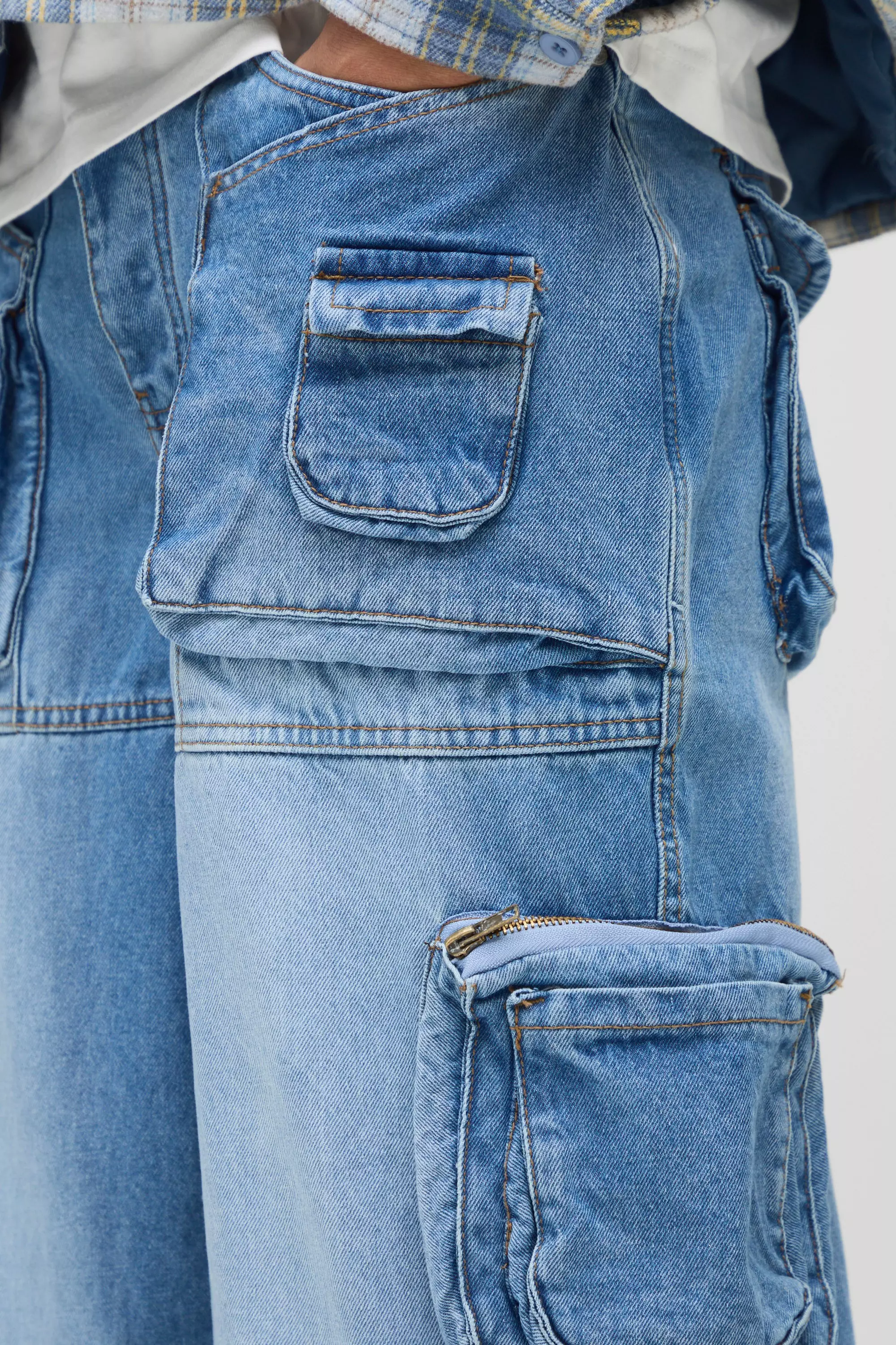 Balenciaga multi pocket cargo jeans clearance